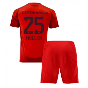 Bayern Munich Thomas Muller #25 Hemmakläder Barn 2024-25 Kortärmad (+ Korta byxor)